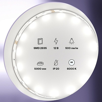 Светодиодная лента Maytoni 20009 4,8Вт/м 5000мм IP20 холодный свет