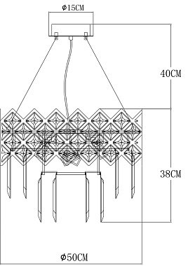 Люстра подвесная Arte Lamp WEZEN A1006SP-8CC 60Вт 8 лампочек E14