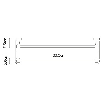 Полотенцедержатель WASSERKRAFT Isen K-4000 K-4030 хром 66,3см