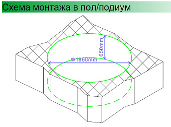 Ванна акриловая Gemy G9090 O 190х190см встраиваемая