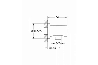 Шланговое подключение GROHE 27057GL0