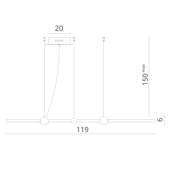 Люстра подвесная Divinare AMADEO 1123/04 SP-75 63Вт 1 лампочек LED