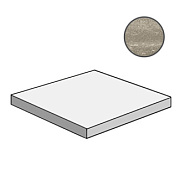 Плитка для ступеней Atlas Concord Италия Marvel Pro ADXW Travertino Silver Scalino Angolare DX 33х33см 0,109кв.м. матовая