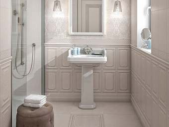 Бордюр KERAMA MARAZZI Сорбонна AD\A411\6355 бежевый 25х4,2см 0,231кв.м.
