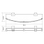 Полка в ванную округлая WASSERKRAFT Leine K-5000 WHITE K-5044WHITE 1-ярусная 12,5х50см бежевый/хром