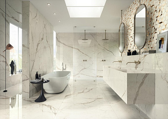 Лаппатированный керамогранит Atlas Concord Италия Marvel Shine A4QT Calacatta Prestigio Lappato 60х60см 1,08кв.м.