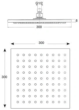 Верхний душ Cisal Shower DS01630021 хром