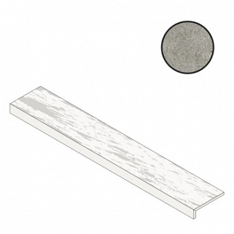 Плитка для ступеней Atlas Concord Италия Boost Stone A7QE Grey Elemento L Grip 33х120см 0,396кв.м. матовая