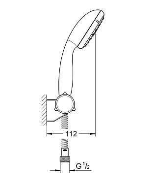 Душевой комплект GROHE New Tempesta 2760110E хром
