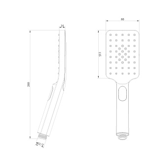 Ручной душ LEMARK LM8123GM графит