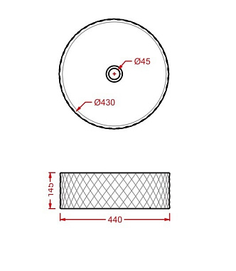 Раковина накладная ArtCeram Rombo OSL009 62 00 44х44см