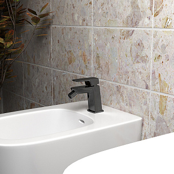 Смеситель для биде Paini Nove 09PZ306 чёрный (матовый)