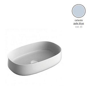 Раковина накладная ArtCeram Cognac COL003 65 00 55х35см