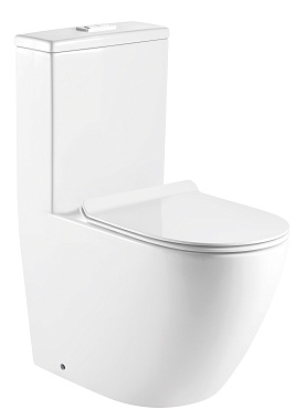 Унитаз напольный Azario MORANO AZ-1001 безободковый с микролифтом