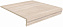 Плитка для ступеней KERAMA MARAZZI Пантеон SG157200R\GR бежевая фронтальная 34х40,2см 0,137кв.м. матовая