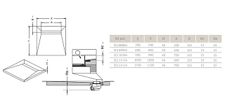 Душевой трап RADAWAY 5CL1111A/5R085R 109х109см горизонтальный сток