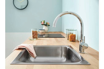 Смеситель для кухни GROHE BauClassic 31535001 высокий излив хром