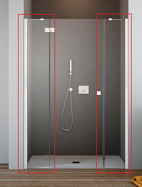 Комплект боковых стенок для душевого угла RADAWAY Essenza New 384090-01-01 200х29,5см стекло прозрачное