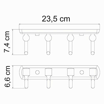 Крючок WASSERKRAFT Oder K-3000 K-3074 хром
