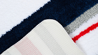 Коврик для ванной FIXSEN Tomy FX-5010U 45х45см Белый/красный