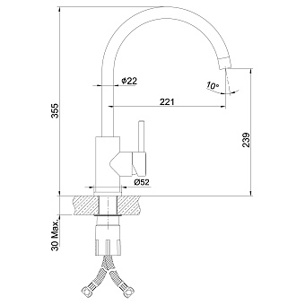 Смеситель для кухни LEMARK Expert LM5078S поворотный излив матовый