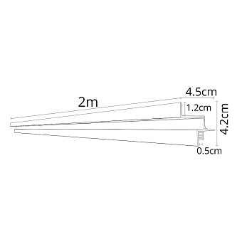 Профиль для светодиодной ленты Arte Lamp A610206 2000мм чёрный
