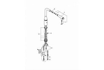Смеситель для кухни GROHE Essence 31615000 выдвижной излив хром