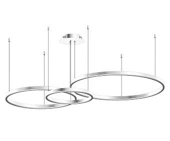 Люстра подвесная KINK Light Тор 08223,01PA(4000K) 110Вт 3 лампочек LED