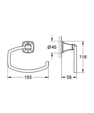 Держатель туалетной бумаги GROHE Grandera 40625000 хром