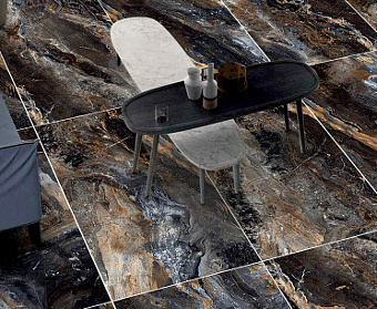 Полированный керамогранит NEODOM Massimo N20421 Lawa Nero Polished 160х80см 2,56кв.м.