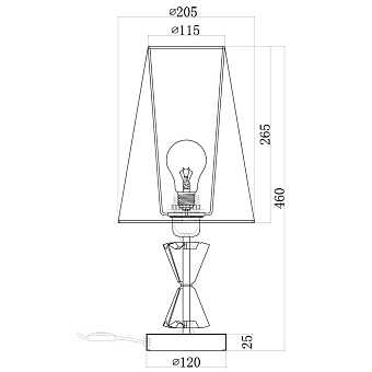 Настольная лампа Maytoni Florero MOD078TL-01CH 40Вт E27
