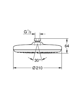 Верхний душ GROHE Tempesta 26408000 хром