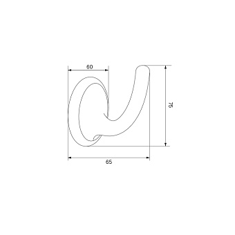 Крючок IDDIS Oldie OLDBR10i41 бронза