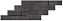 Керамическая мозаика Atlas Concord Италия Mark AM2W Graphite Brick 3D 59х29см 0,684кв.м.