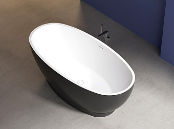 Ванна акриловая Abber AB9207MB 165х80см отдельностоящая