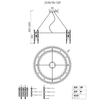 Люстра подвесная Stilfort Legacy 2158/05/12P 40Вт 12 лампочек E14