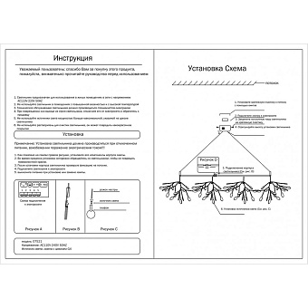Люстра подвесная KINK Light Ветта 07521-36A,33 72Вт 36 лампочек G4