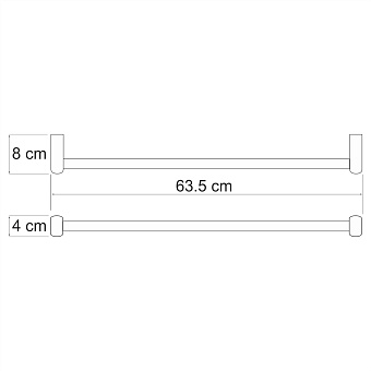 Полотенцедержатель WASSERKRAFT Berkel K-6800 K-6830 хром 63,5см