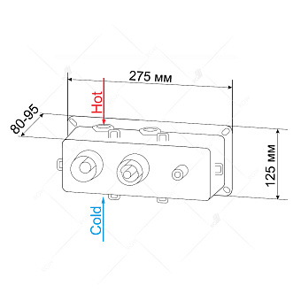 Смеситель для душа RGW Shower Panels 21140544-31 SP-44 хром