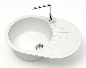 Мойка кухонная Azario FLORA CS00079911 73х45см белый