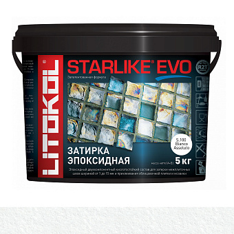 Эпоксидная затирка LITOKOL STARLIKE EVO белый 5кг
