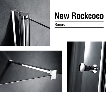 Душевая дверь Gemy New Rockcoco S03191A 190х100см стекло прозрачное
