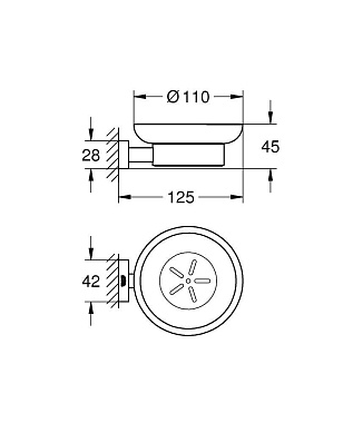 Мыльница GROHE Essentials Cube 40754001 хром