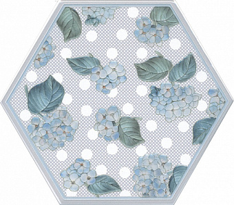 Декор KERAMA MARAZZI Аньет HGD\A300\24001 синий 20х23,1см 0,046кв.м.