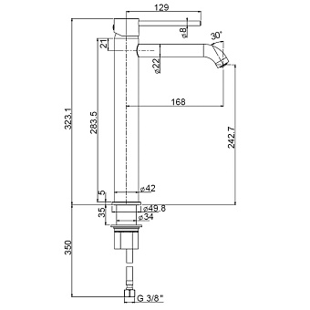 Смеситель для раковины Paini Cox 78PJ205OLL золото
