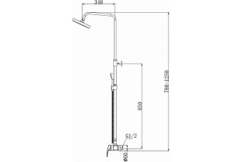 Душевая система Maxonor MN2477 хром