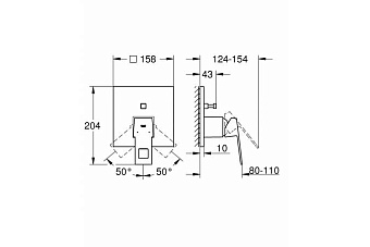 Смеситель для ванны GROHE Eurocube 24062000 хром