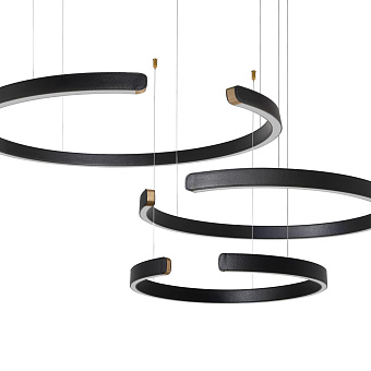 Светильник подвесной Loft It Ring 10025/3 Black 108Вт LED