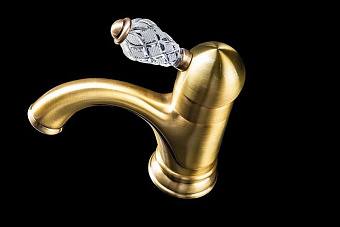 Смеситель для раковины Boheme Crystal 301-CRST бронза