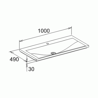 Раковина мебельная Keuco Royal Reflex 34071311001 100х49см